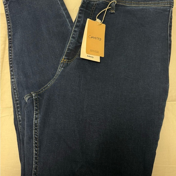 Mango High-waist Cotton Blend Jeggings in Dark Blue Denim - Picture 9 of 15
